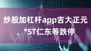 炒股加杠杆app吉大正元、*ST仁东等跌停
